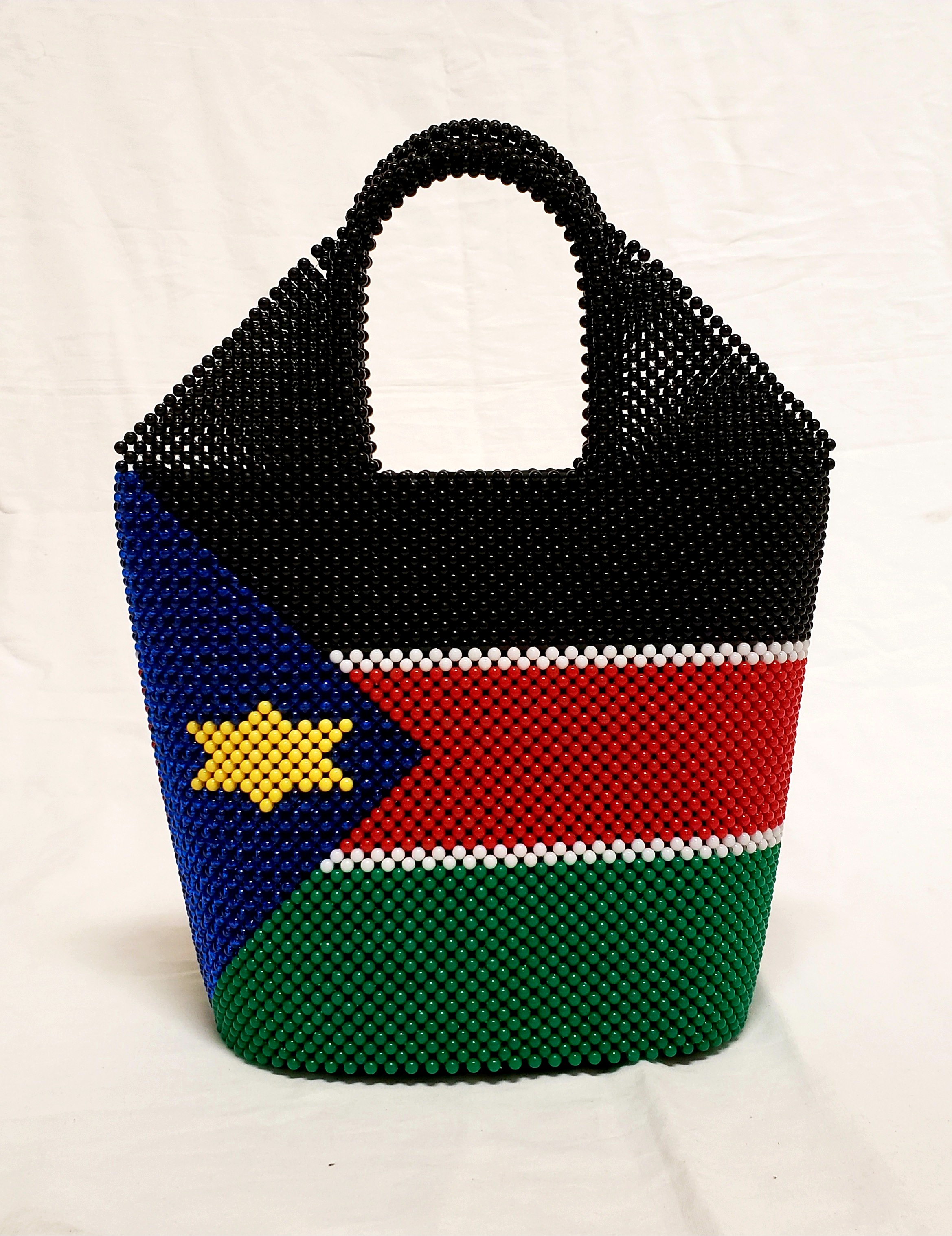Beaded Tote Bag (South Sudanese Flag)