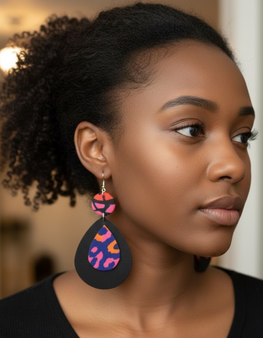 African Teardrop Earrings