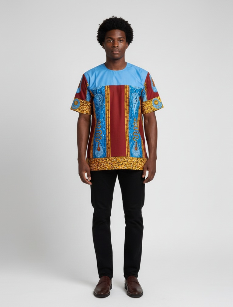 Blue & Burgundy Shirt